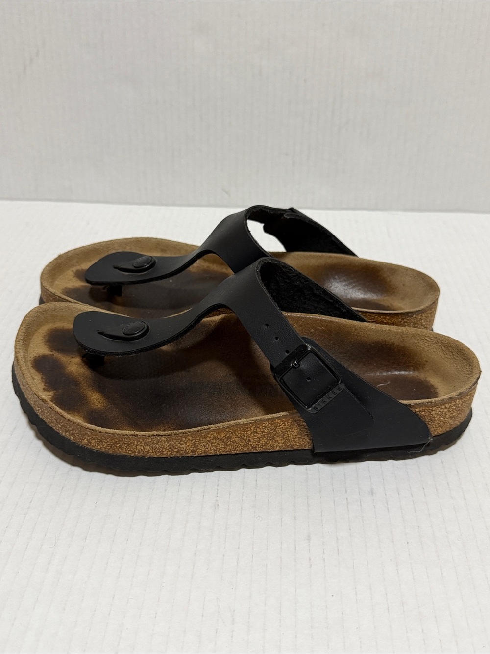 Birkenstock Gizeh Black Thong Sandal - Women Size 38 (7-7.5) - Picture 5 of 12